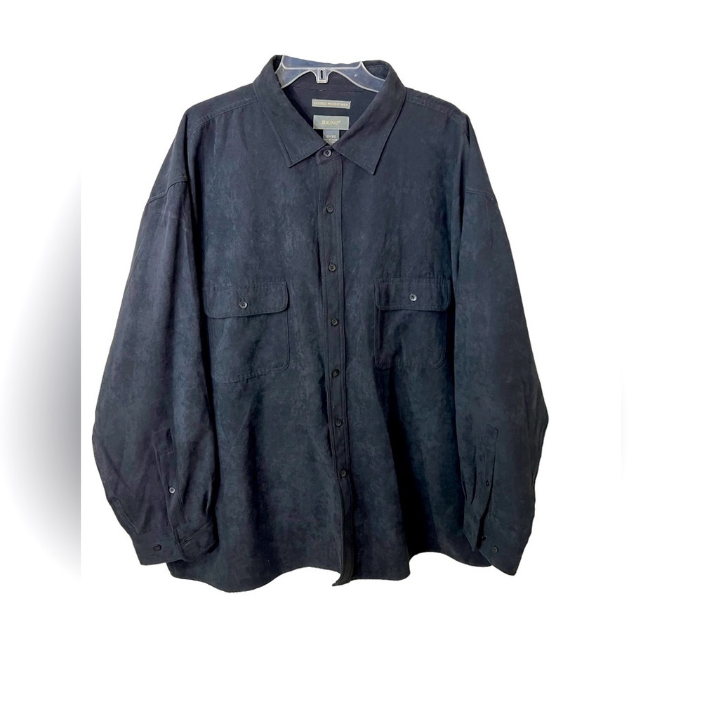 BRUNO MENS SUEDE SHIRT SIZE 3XL BIG POLYESTER MICROFIBER. SHIRTS LIKE N☑️